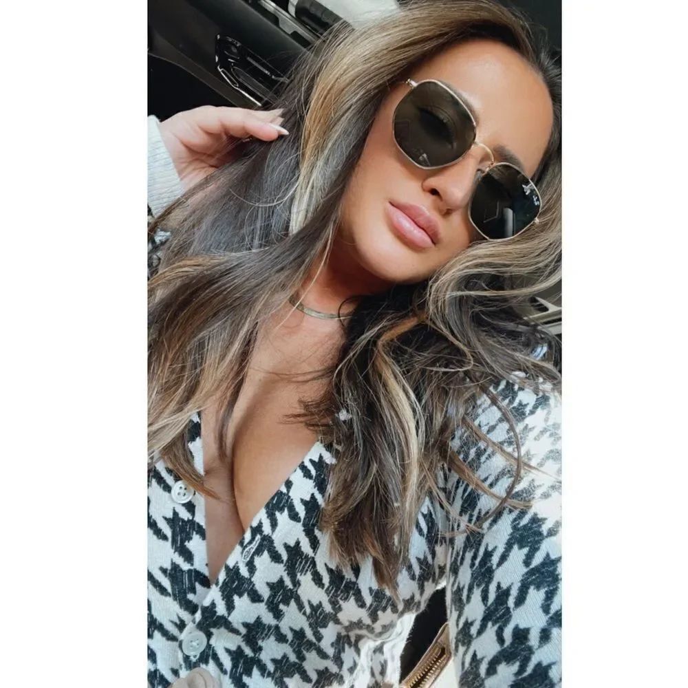 Houndstooth button up sweater